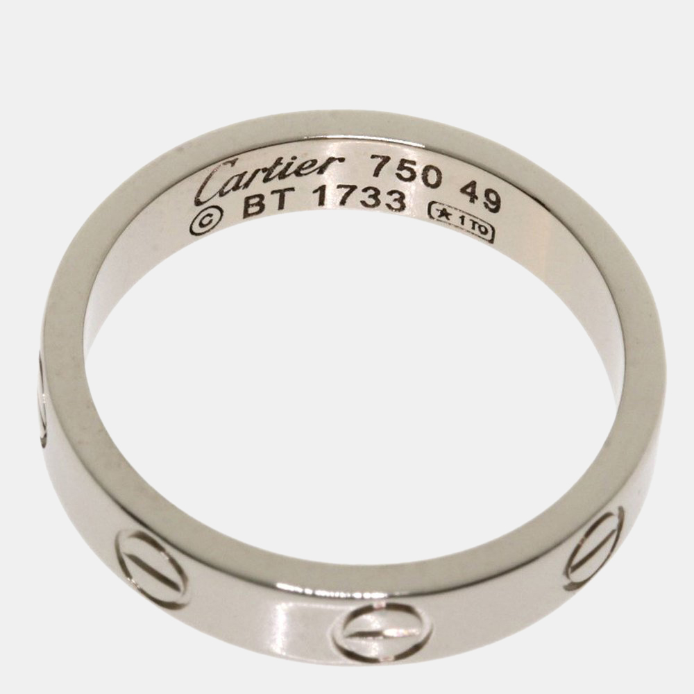 

Cartier Love 18K White Gold Ring EU 49