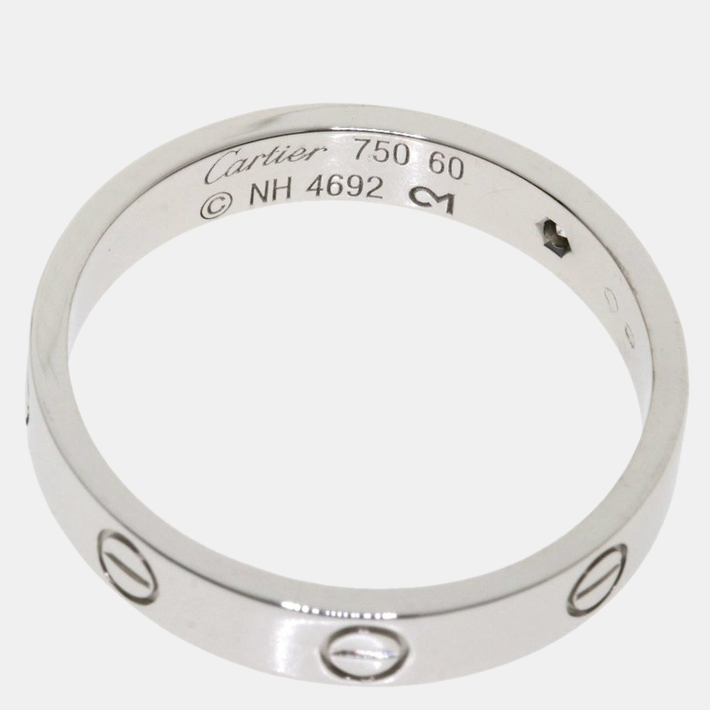 

Cartier Love 18K White Gold Diamond Ring EU 60