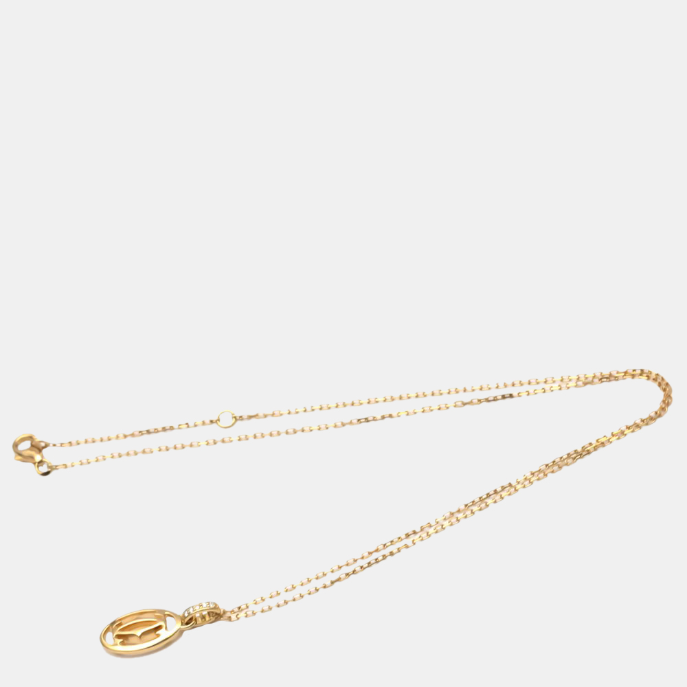 

Cartier Logo 18K Rose Gold Diamond Necklace