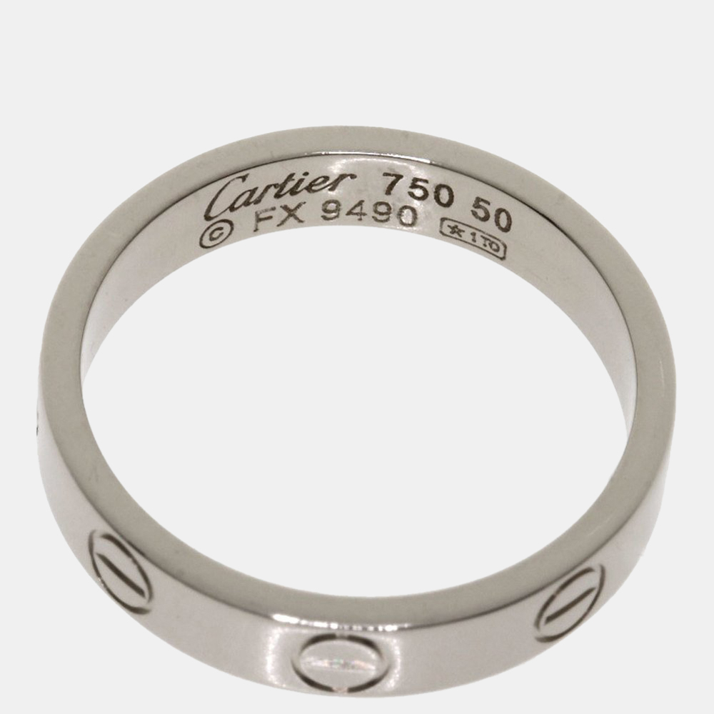 

Cartier Love 18K White Gold Ring EU 50
