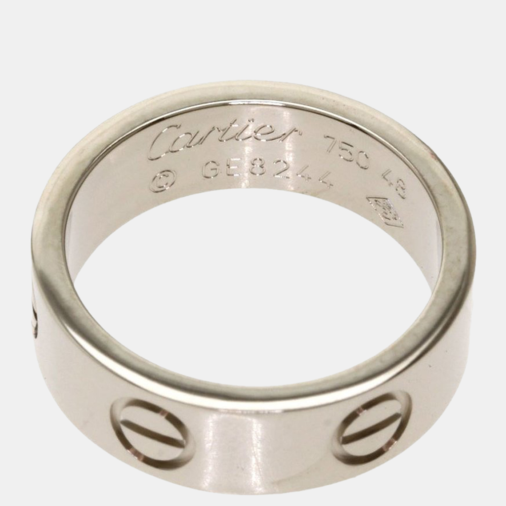 

Cartier Love 18K White Gold Ring EU 48