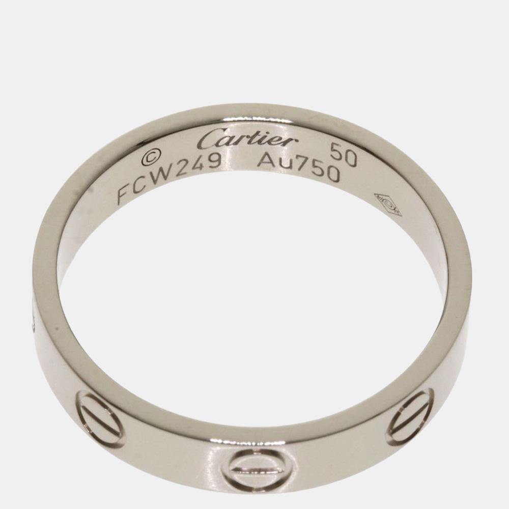 

Cartier Love 18K White Gold Ring EU 50