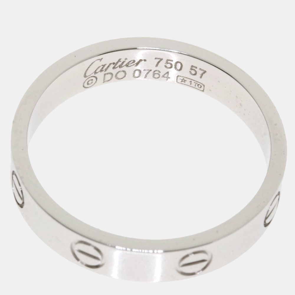 

Cartier Love 18K White Gold Ring EU 57