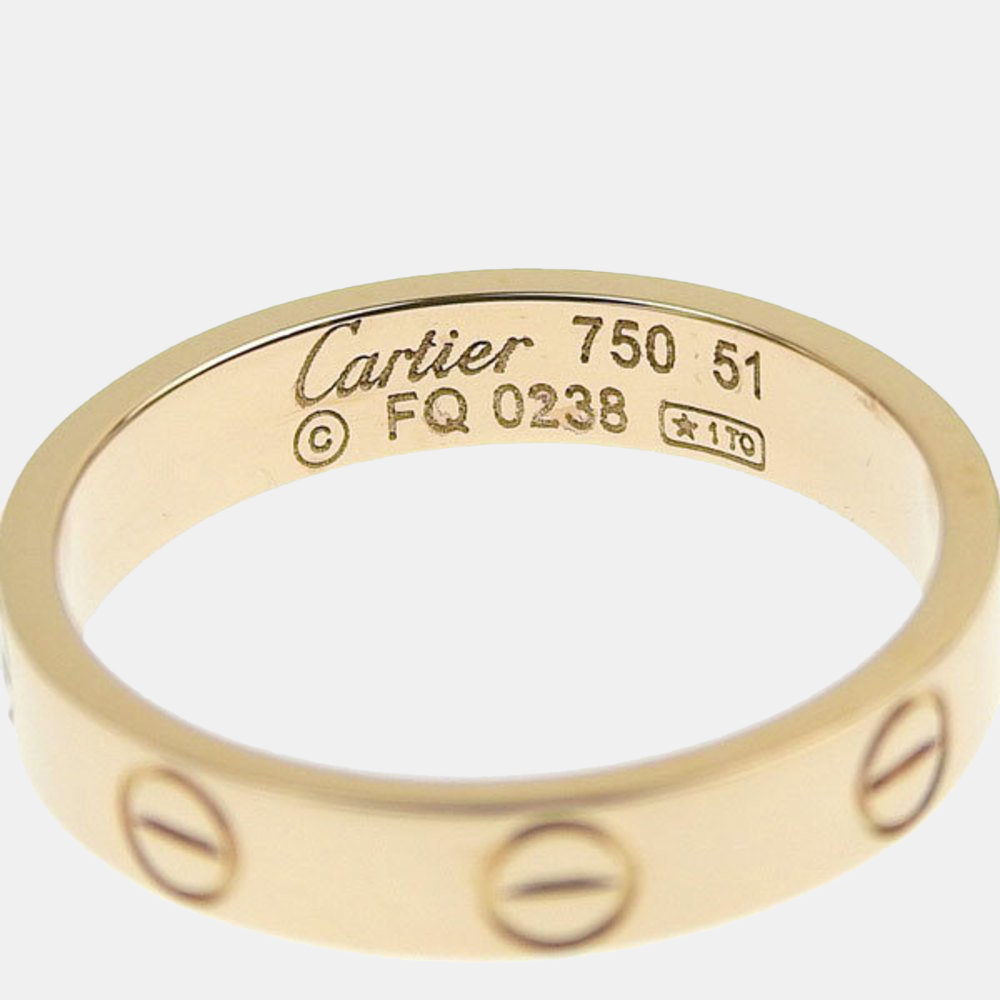 

Cartier Love 18K Rose Gold Ring EU 51