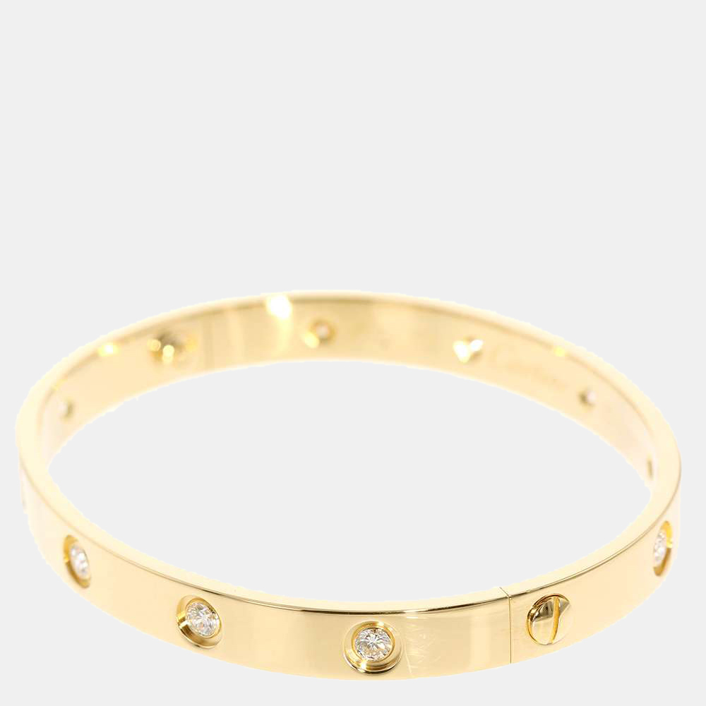 

Cartier 18K Yellow Gold 10 Diamonds Love Bracelet