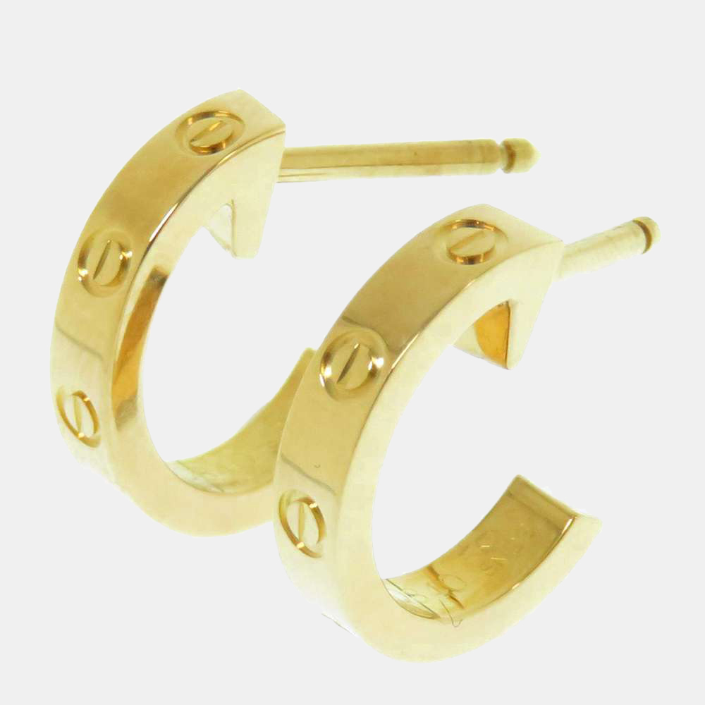 

Cartier 18K Yellow Gold Love Mini Earrings