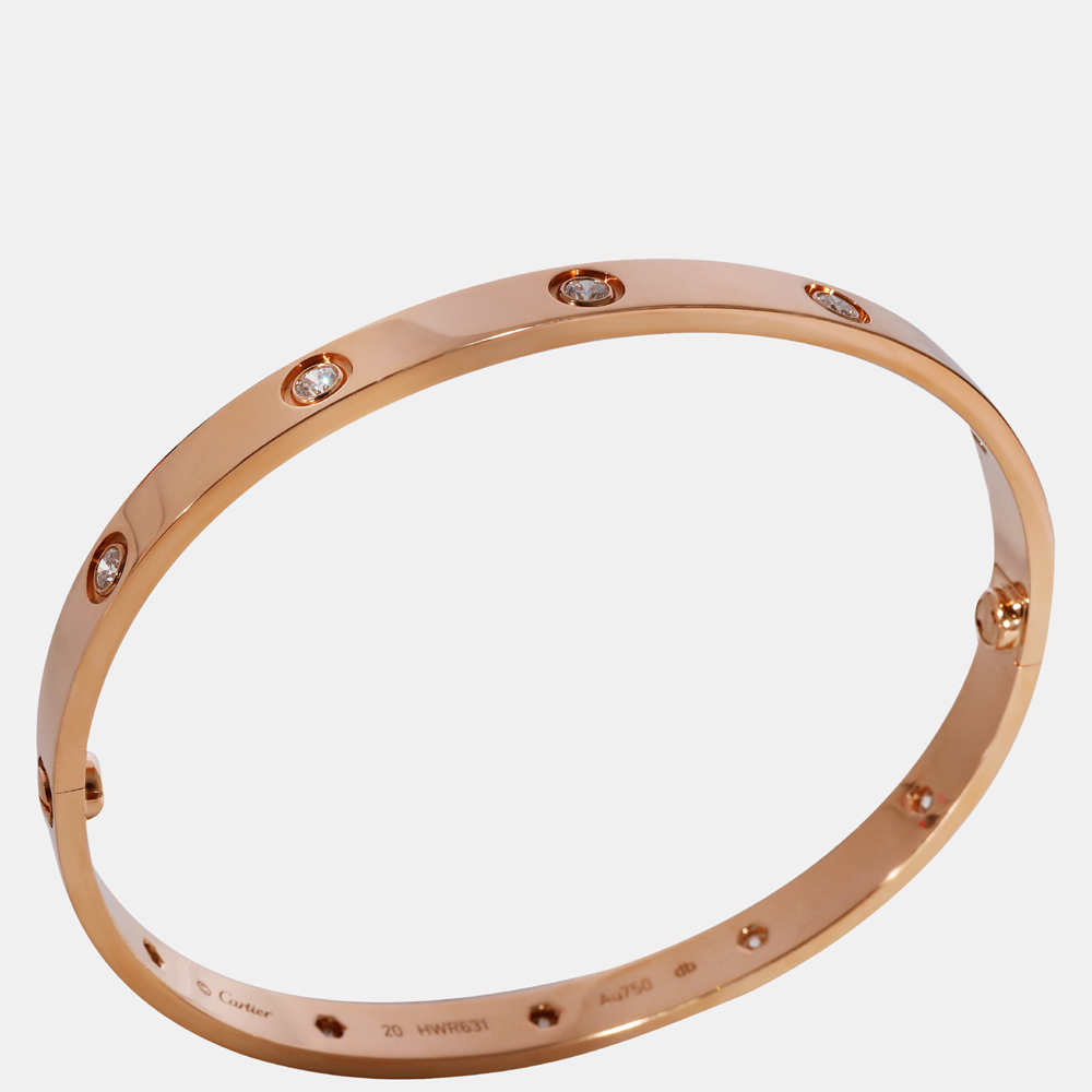 

Cartier Love Diamond Bracelet in 18k Rose Gold 0.96 CTW