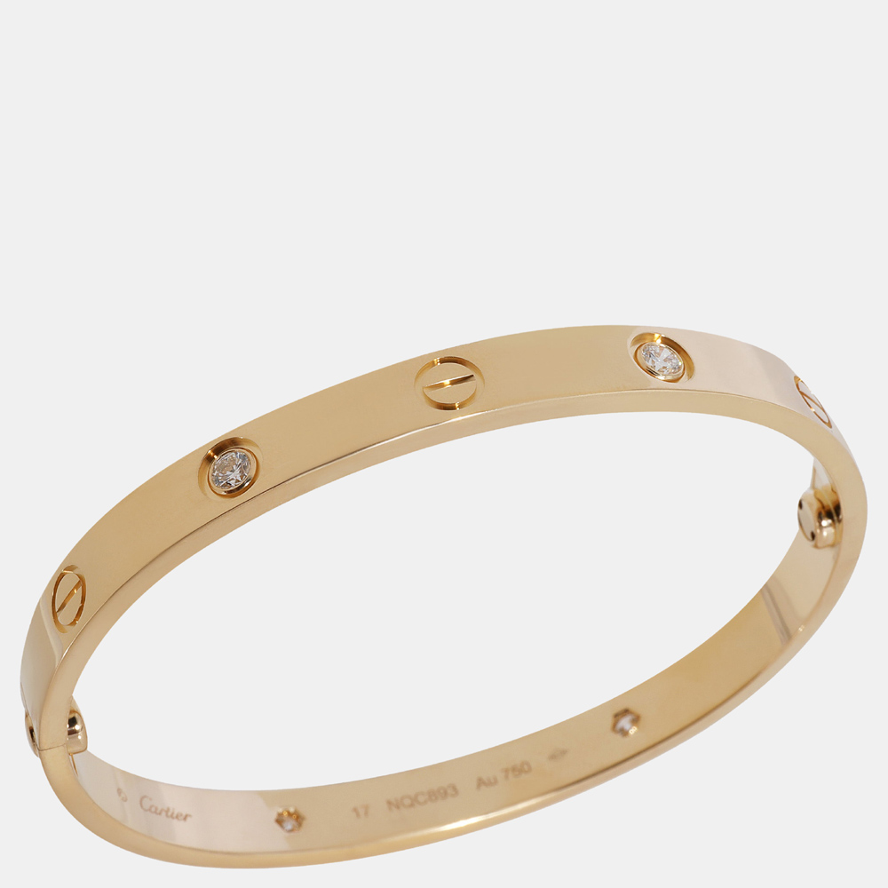 

Cartier Love Diamond Bracelet in 18k Yellow Gold 0.42 CTW