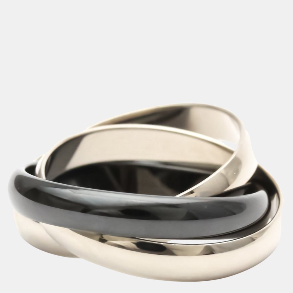 

Cartier Trinity 18K White Gold Ceramic Ring EU 54
