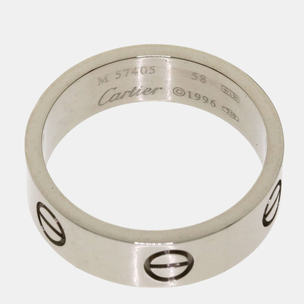 

Cartier Love 18K White Gold Ring EU 58