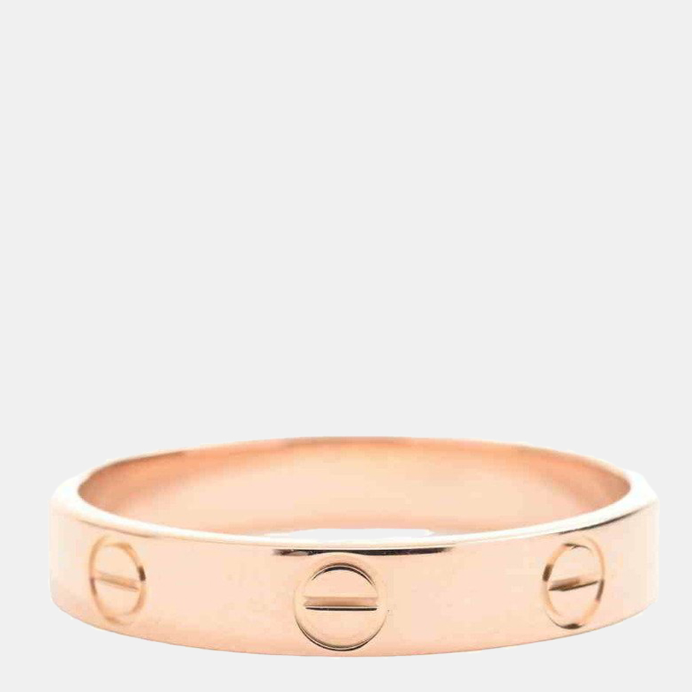 

Cartier Love Wedding Band 18K Rose Gold Ring EU 57