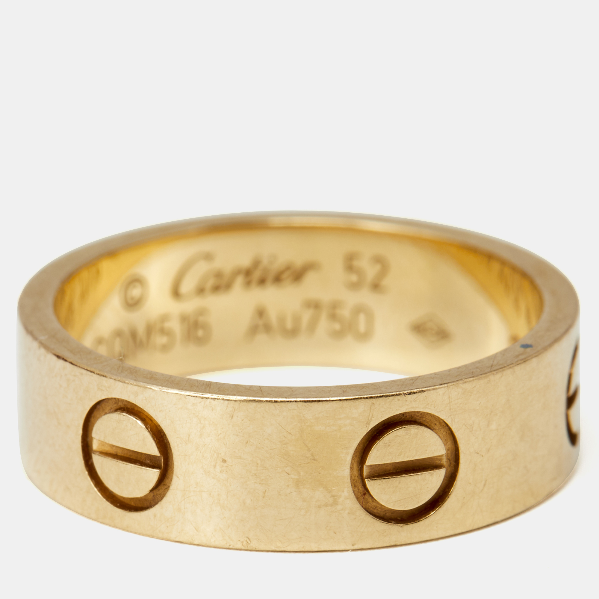 

Cartier Love 18k Yellow Gold Band Ring Size