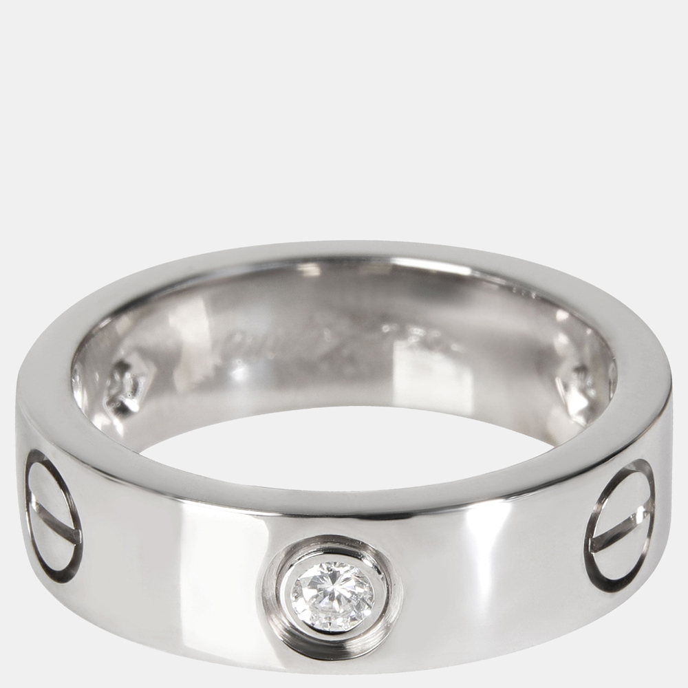 

Cartier Love Diamond Ring in 18k White Gold 0.22 CTW