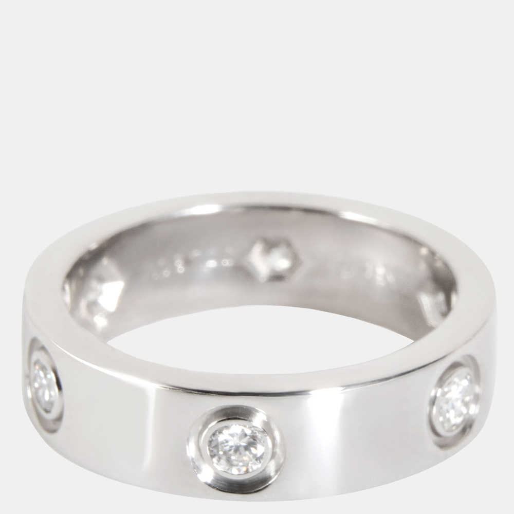 

Cartier Love Diamond Ring in 18k White Gold 0.46 CTW