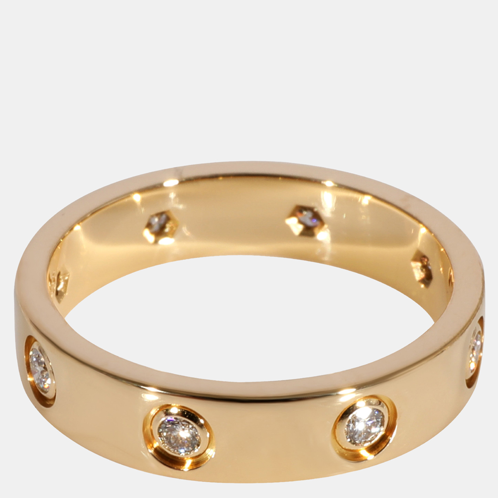 

Cartier Love Diamond Wedding Band in 18k Yellow Gold 0.19 CTW