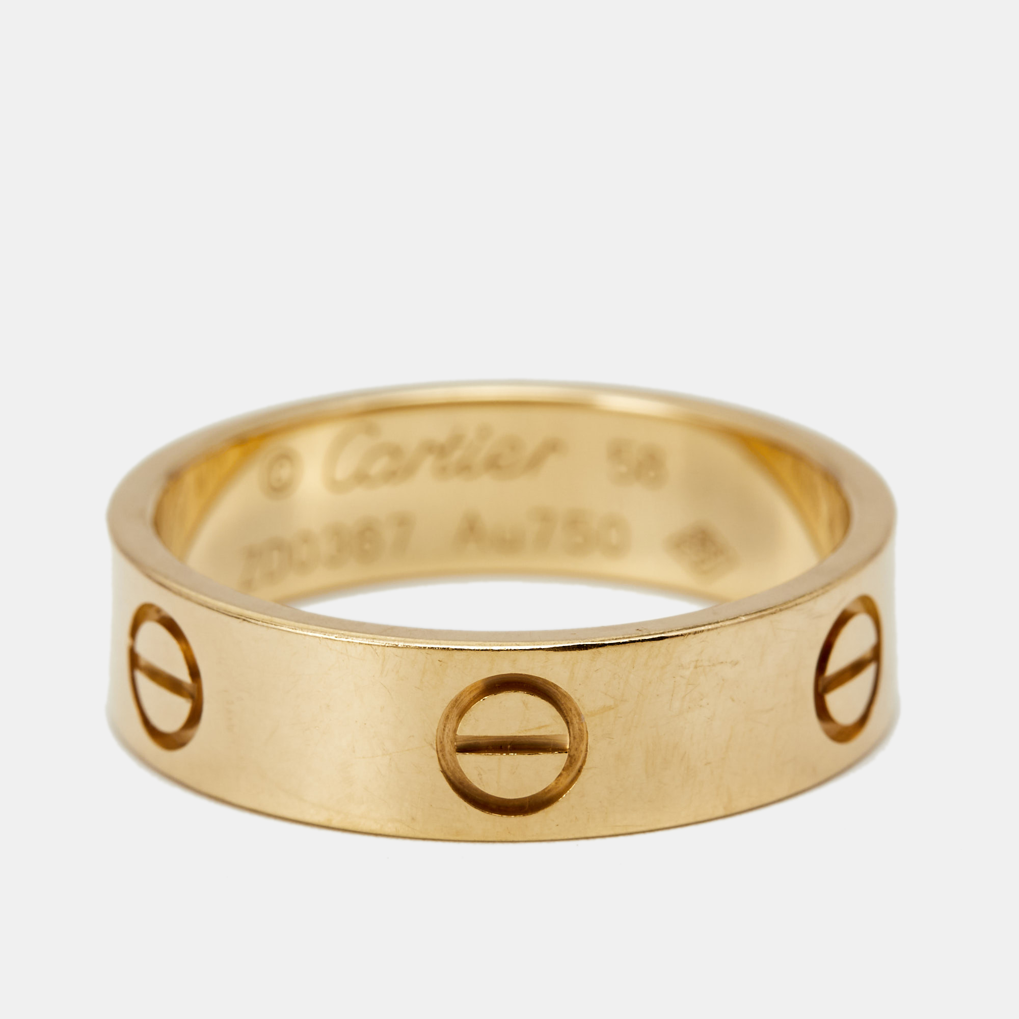 

Cartier Love 18K Yellow Gold Band Ring Size