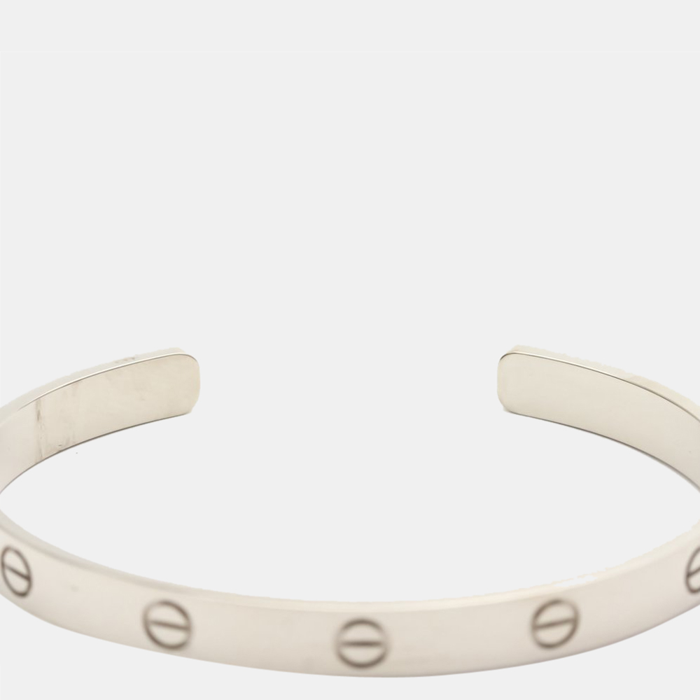 

Cartier Love 18K White Gold Bracelet 19