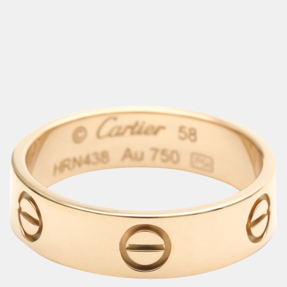 

Cartier Love 18K Rose Gold Ring EU 58