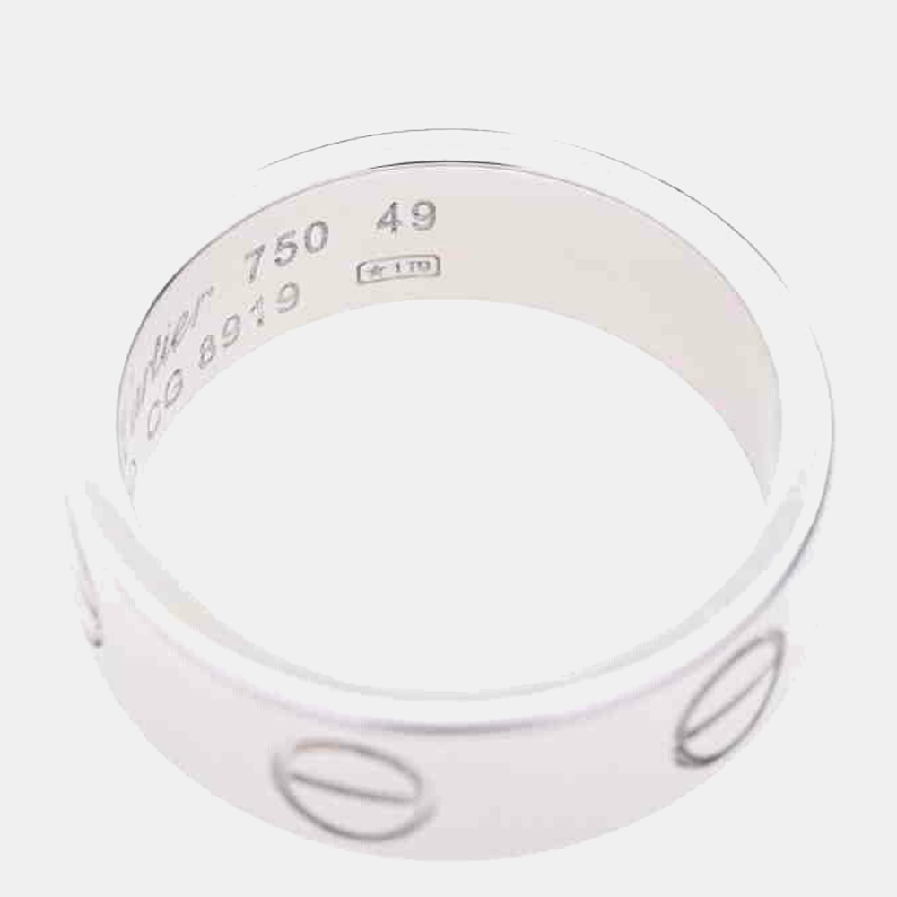 

Cartier Love 18K White Gold Ring EU 49