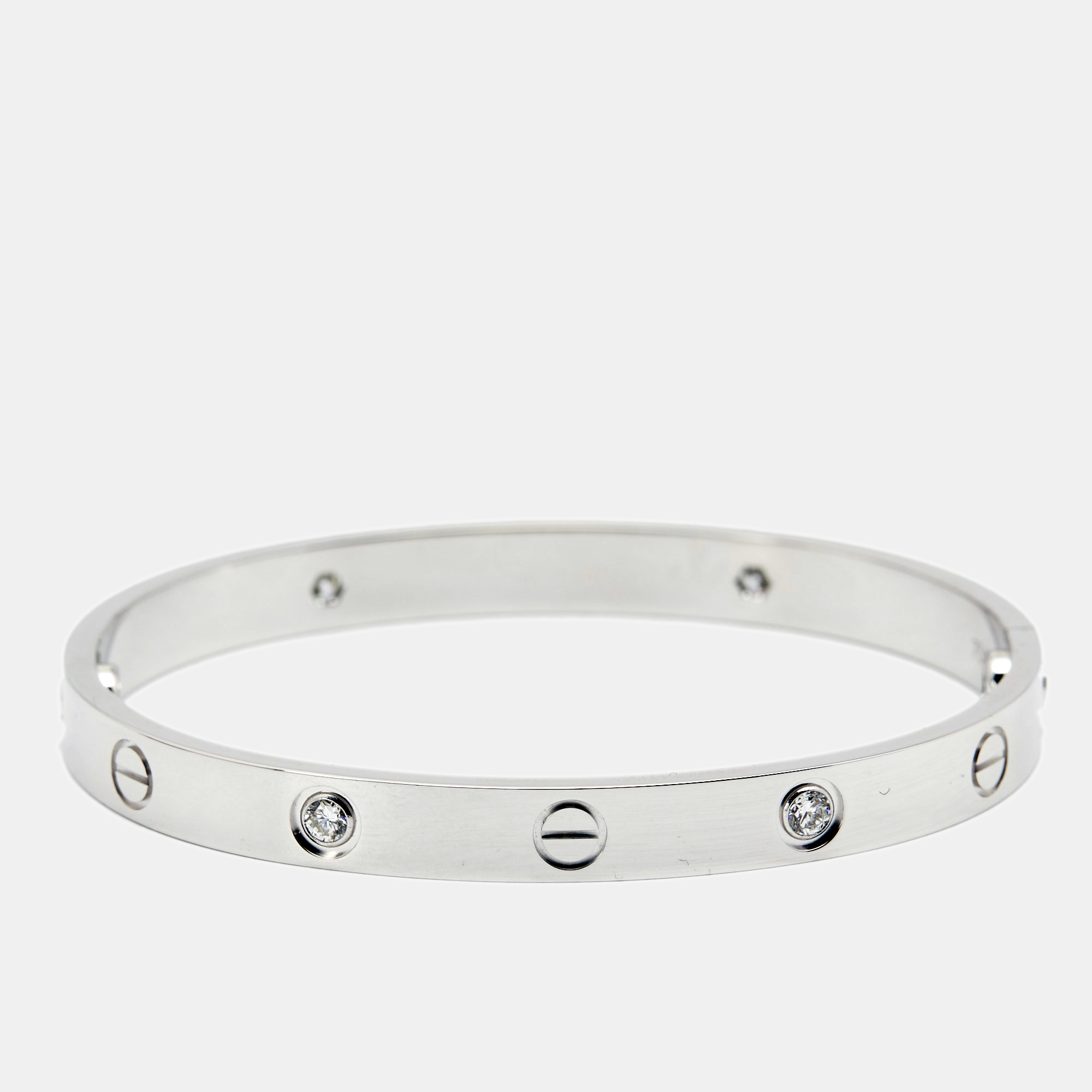 

Cartier Love 4 Diamonds 18k White Gold Bracelet 17