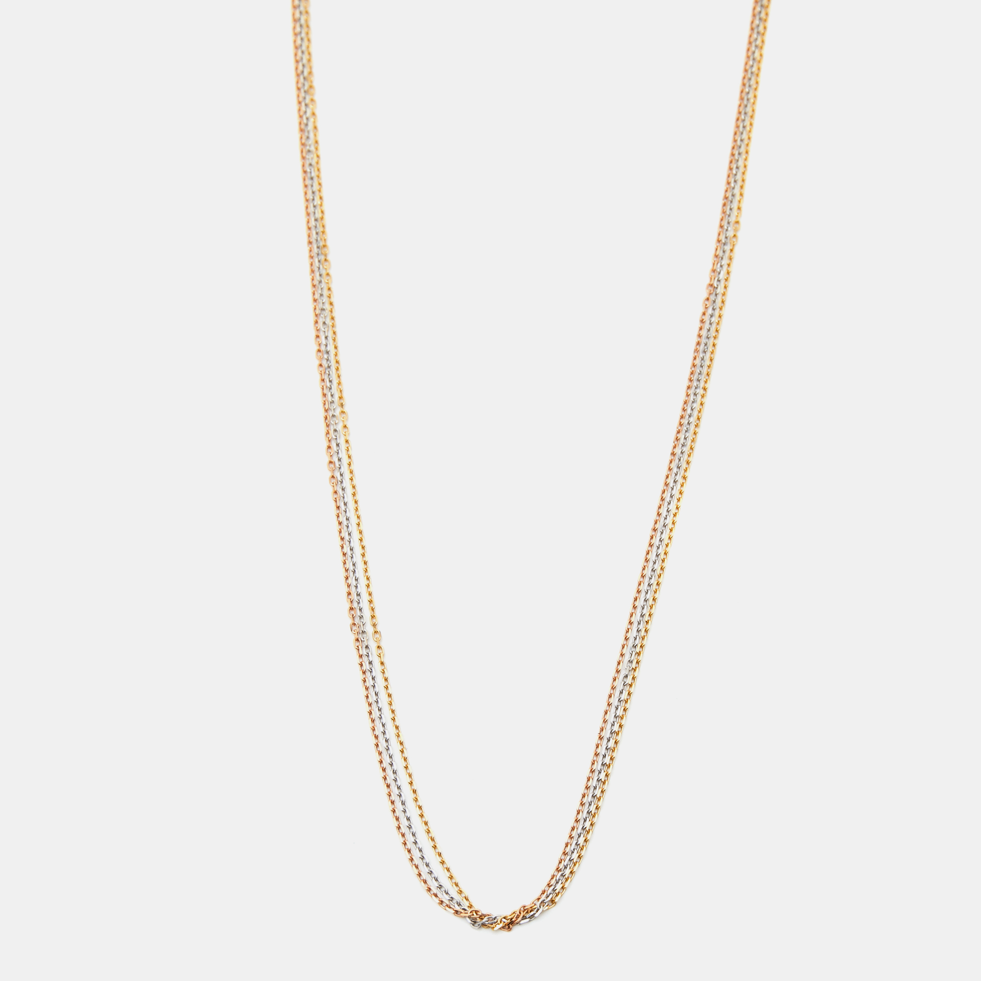 

Cartier 18k Three Tone Gold Chain Necklace