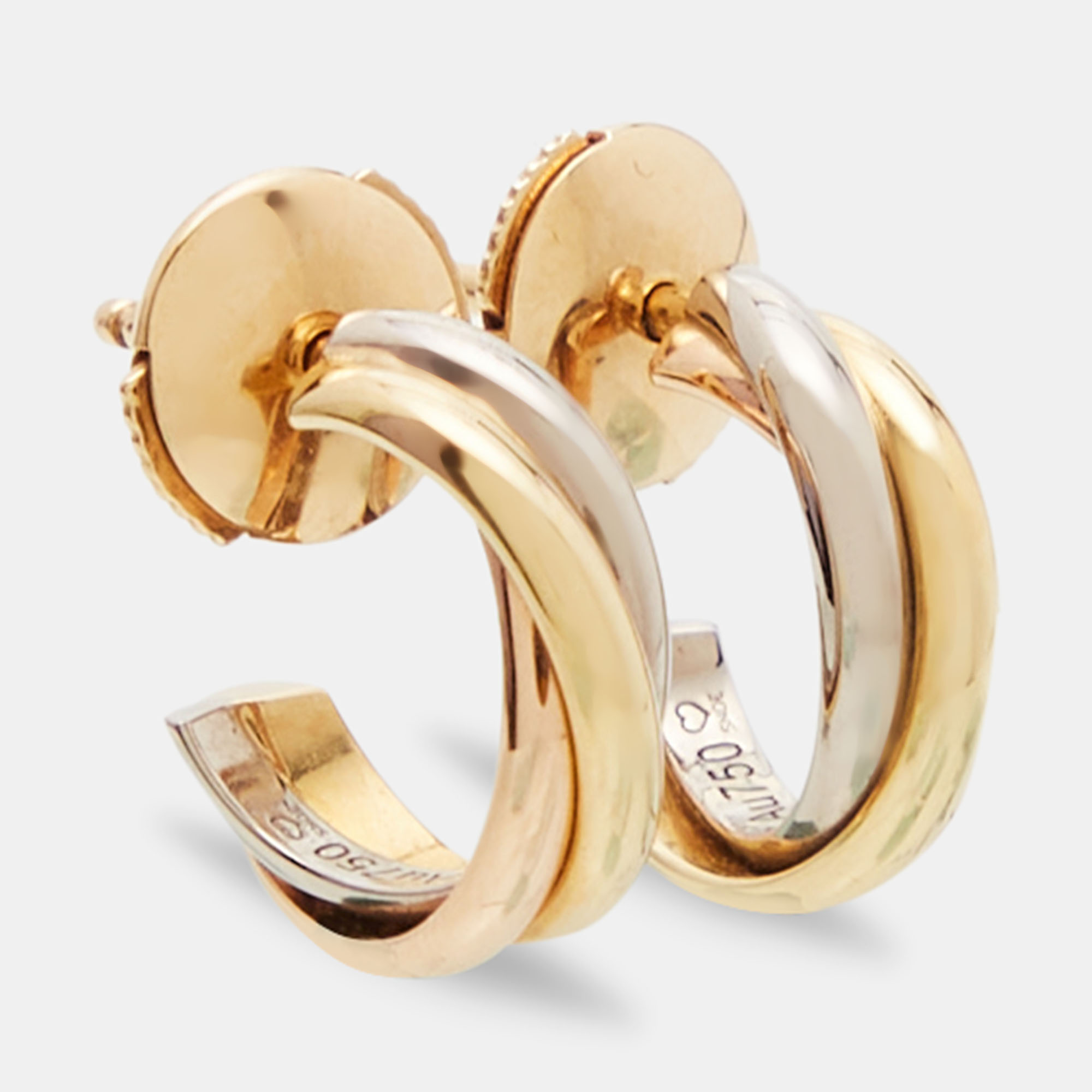 

Cartier Trinity 18k Three Tone Gold Earrings