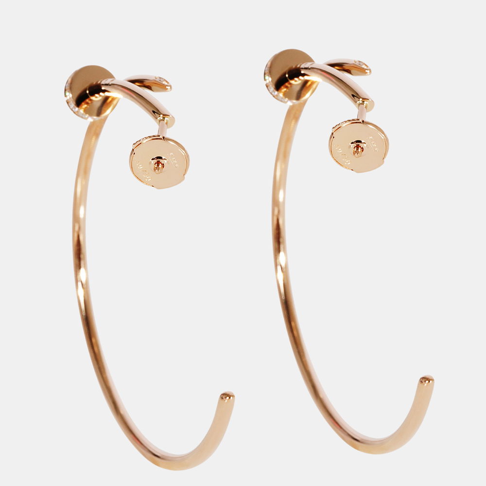 

Cartier Juste un Clou Earrings in 18k Rose Gold 0.17 CTW