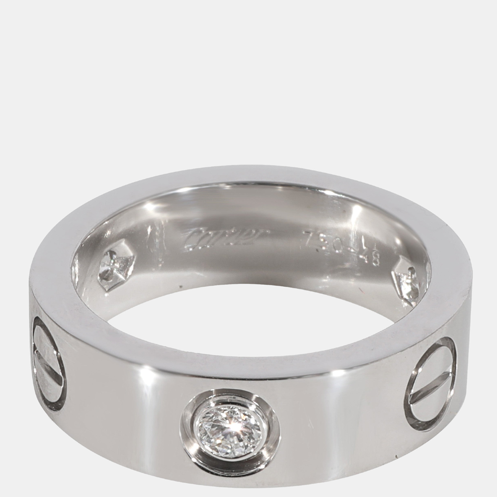 

Cartier Love Diamond Ring in 18K White Gold 0.22 CTW Ring size US 4.5