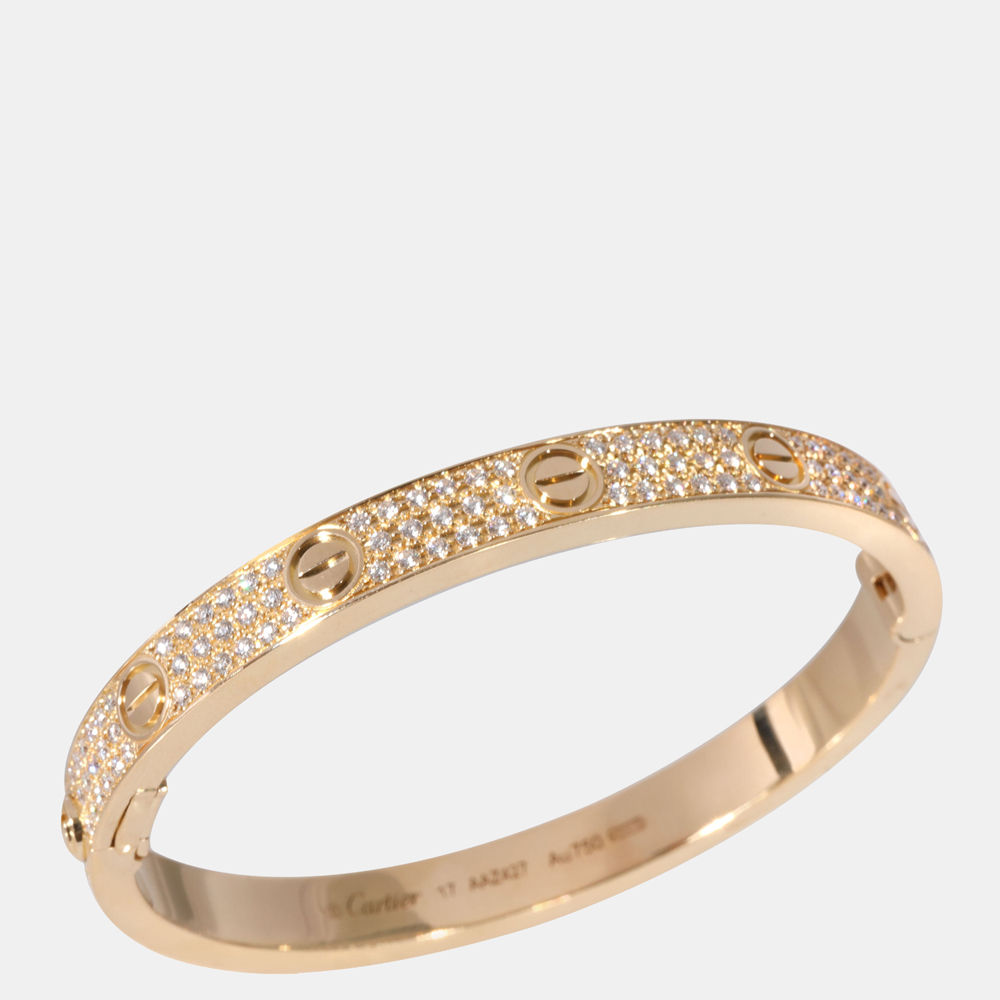 

Cartier Love Diamond Bracelet in 18K Yellow Gold 2 CTW