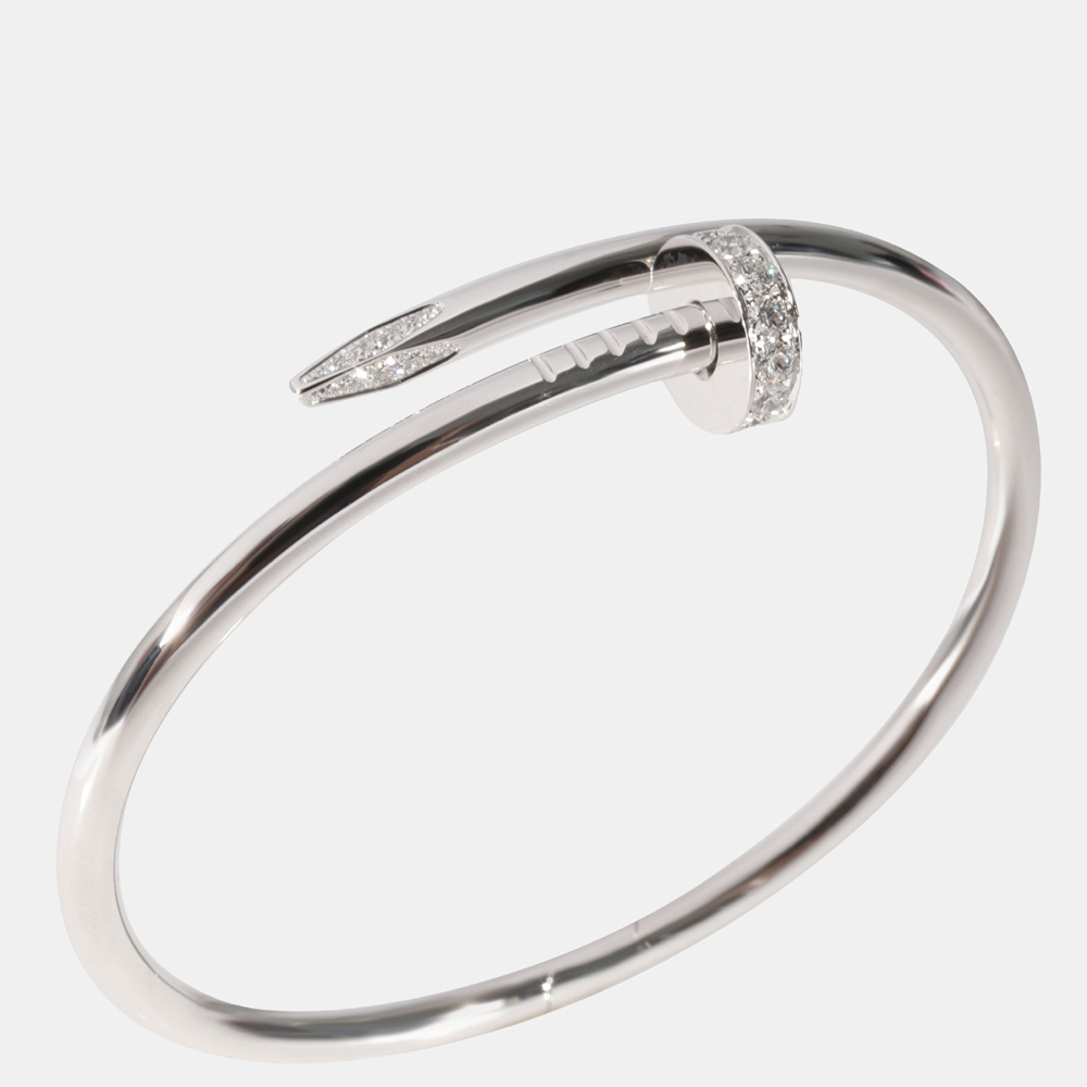 

Cartier Juste Un Clou Diamond Bracelet in 18k White Gold 0.58 CTW