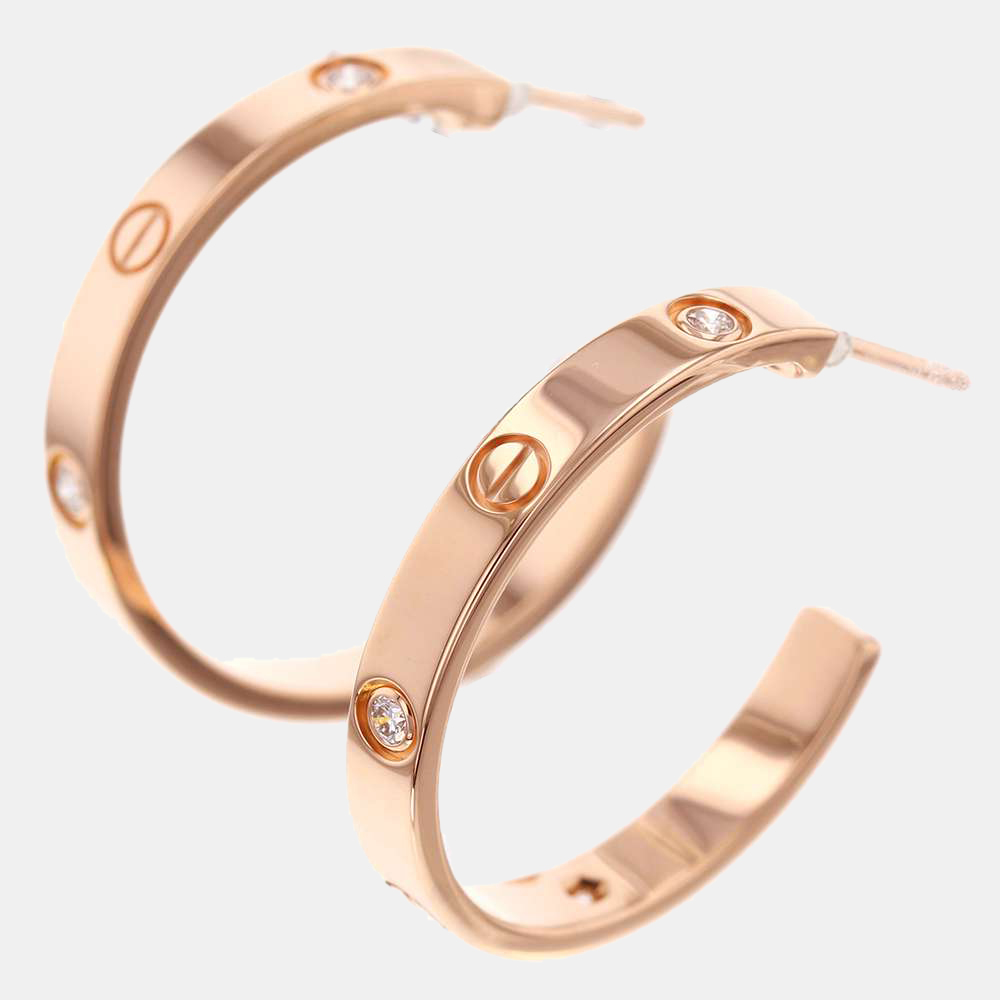 

Cartier Love 18K Rose Gold Diamond Earrings
