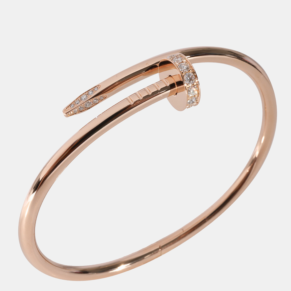 

Cartier Juste Un Clou Diamond Bracelet in 18k Rose Gold 0.58 CTW