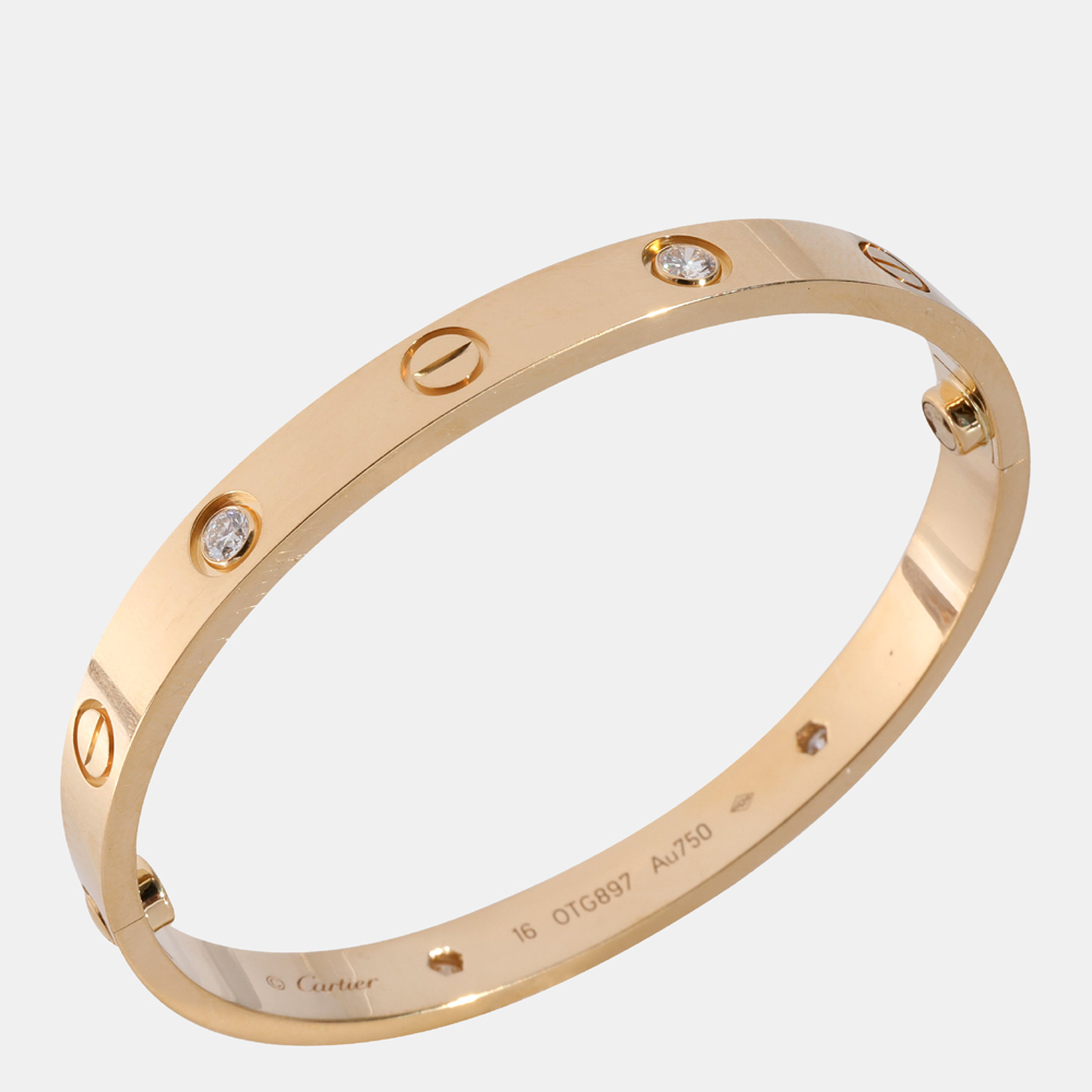 

Cartier Love Diamond Bracelet in 18k Yellow Gold 0.42 CTW