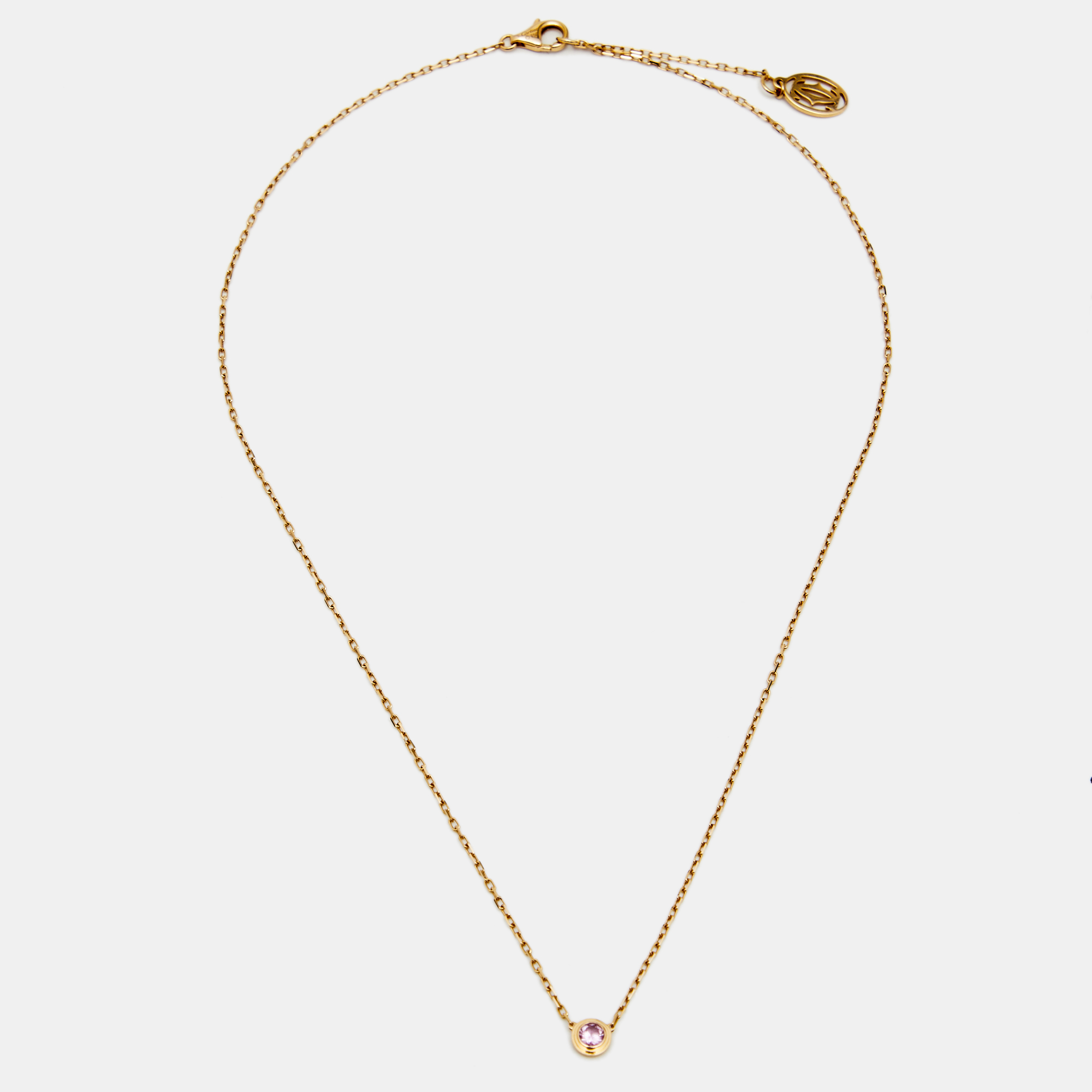 

Cartier D'amour Pink Sapphire 18k Rose Gold Chain Necklace