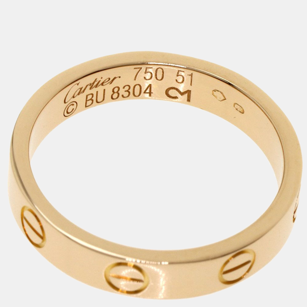 

Cartier Love 18K Rose Gold Ring EU 51