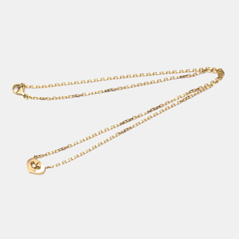 

Cartier C De Cartier 18K Rose Gold Diamond Necklace