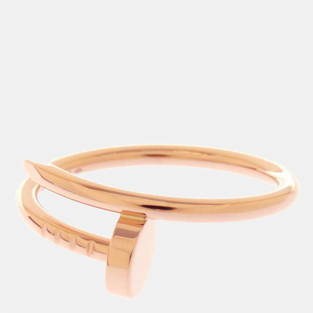 Pre Owned Cartier Juste Un Clou 18K Rose Gold Ring EU 53