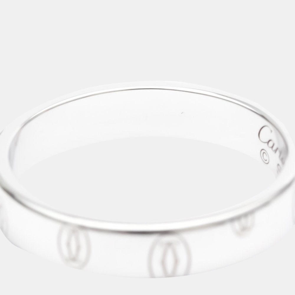

Cartier Happy Birthday Band 18K White Gold Ring EU 55