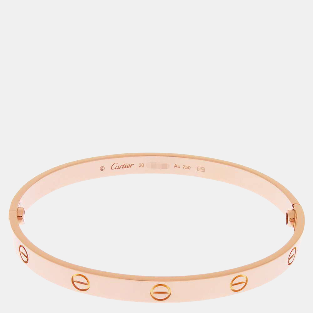 

Cartier Love 18K Rose Gold Bracelet 20