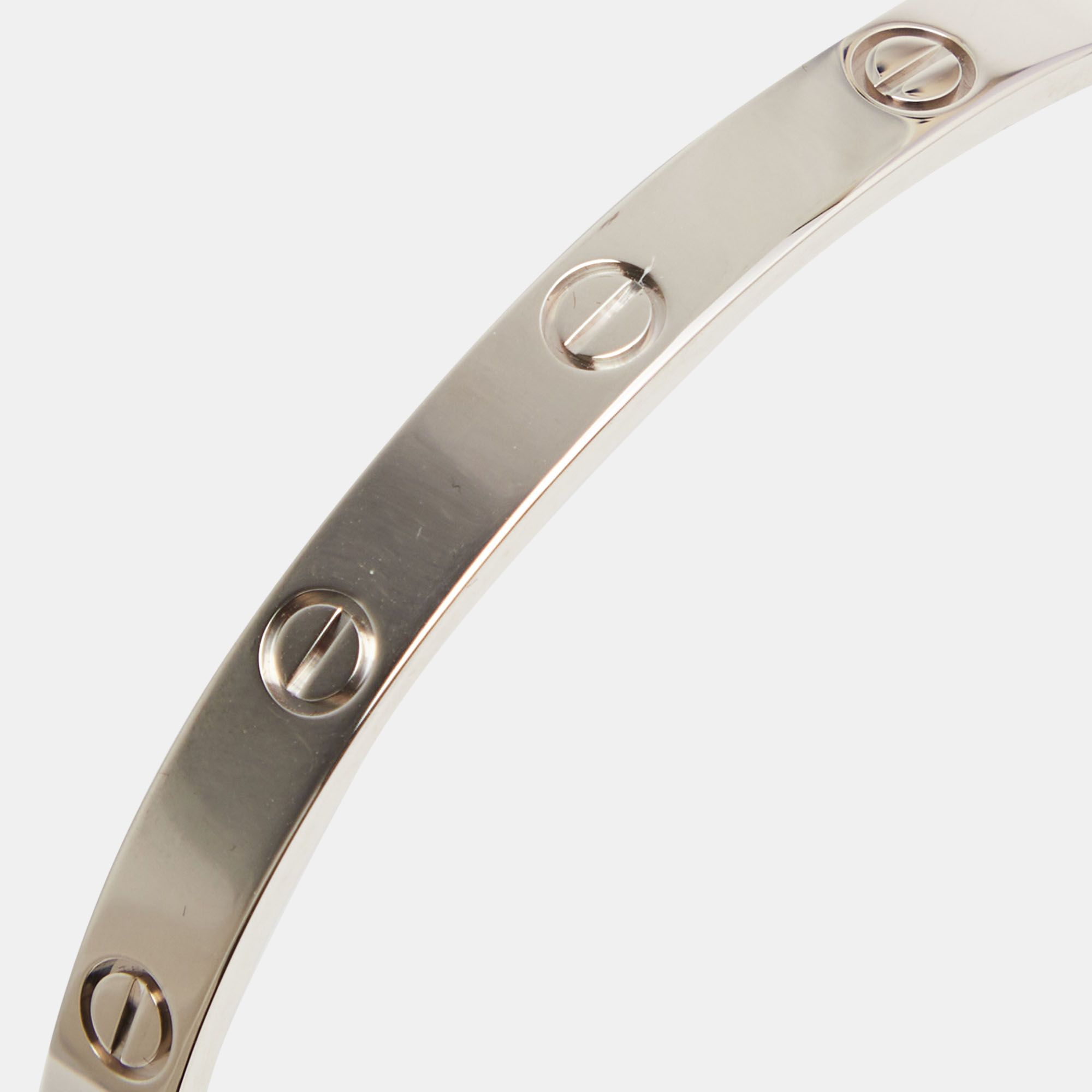 

Cartier Love 18k White Gold Open Cuff Bracelet 19