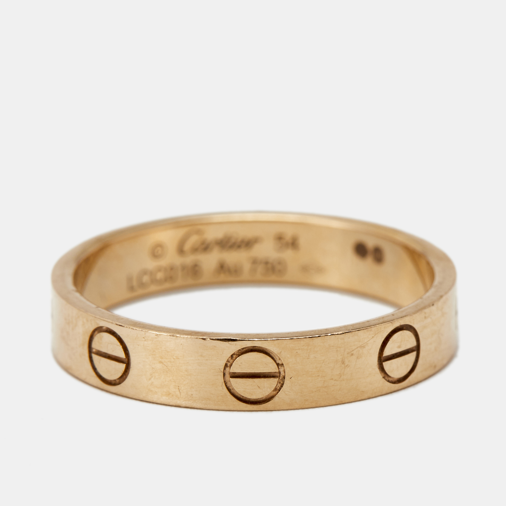 

Cartier Love 18k Rose Gold Wedding Band Ring Size