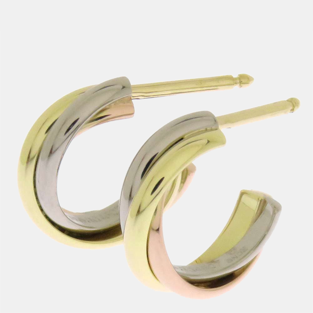 

Cartier Trinity 18K Yellow Rose and White Gold Earrings