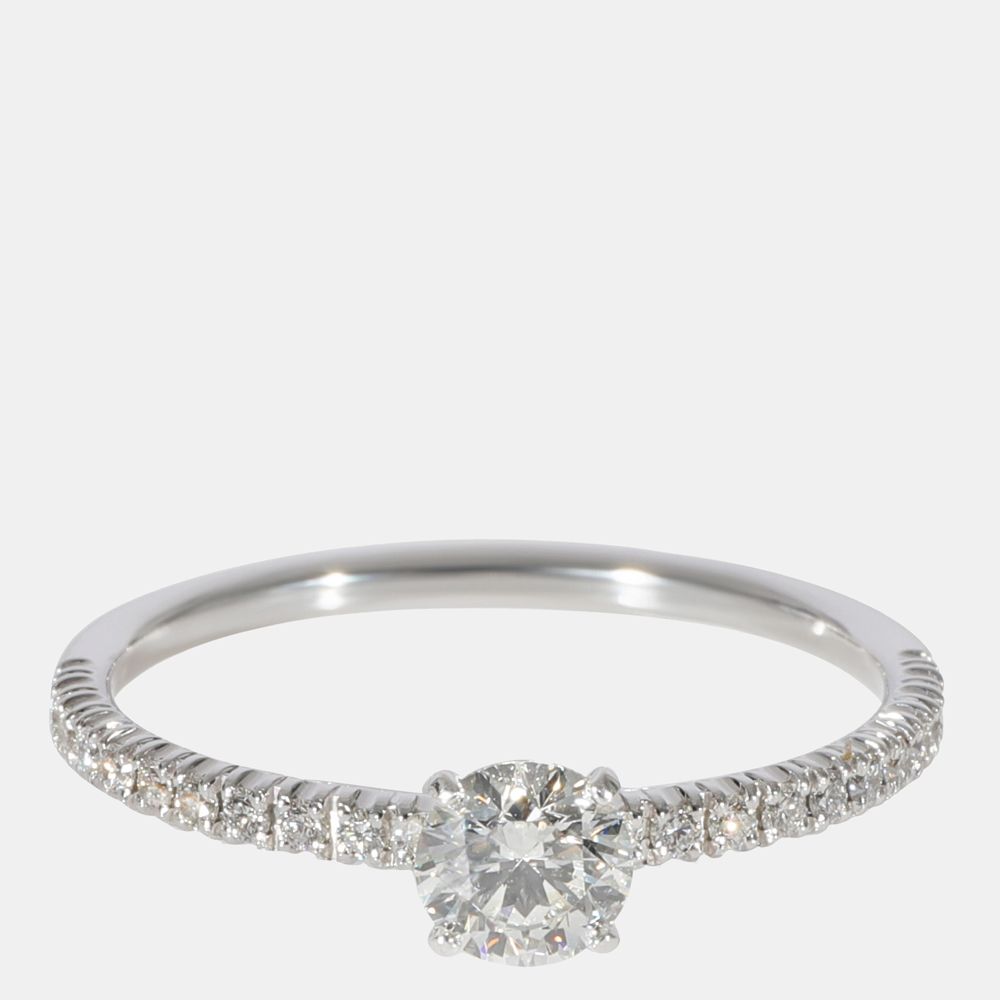 

Cartier Etincelle Diamond Engagement Ring in 950 Platinum G VVS2 0.5 CTW Ring Size EU  - US 6, Silver