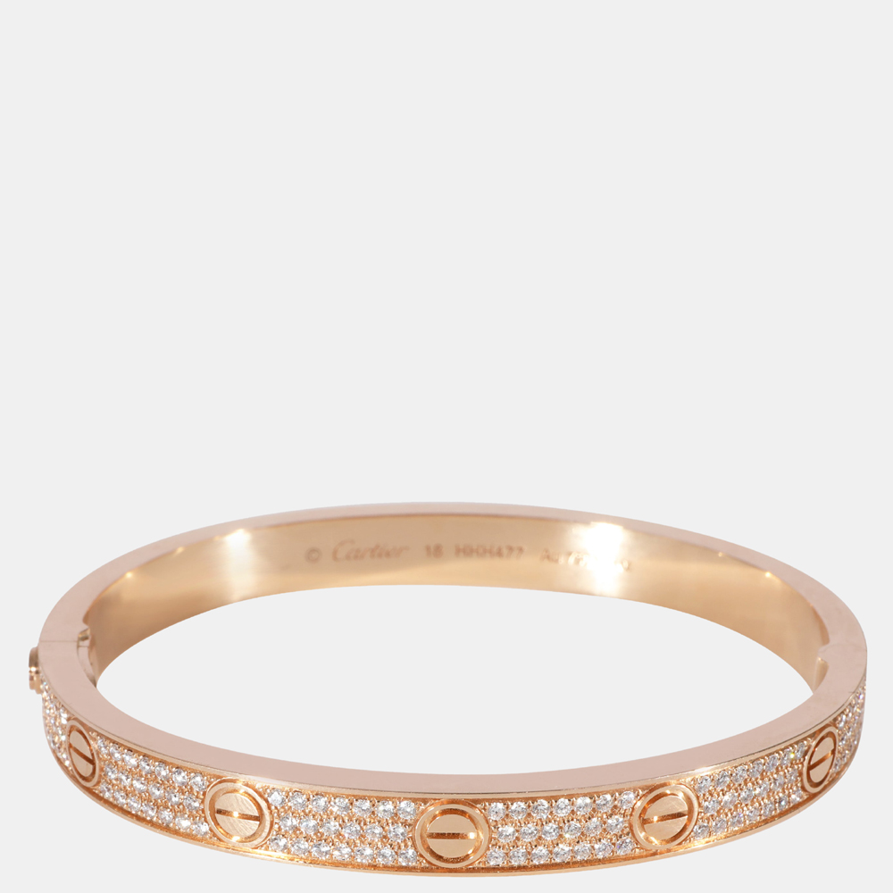 

Cartier Love Diamond Bracelet in 18K Rose Gold 2.36 CTW