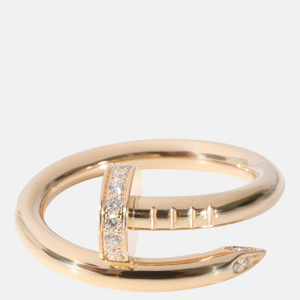 

Cartier Juste Un Clou Diamond Ring in 18K Yellow Gold 0.13 CTW Ring Size EU  - US 5.25