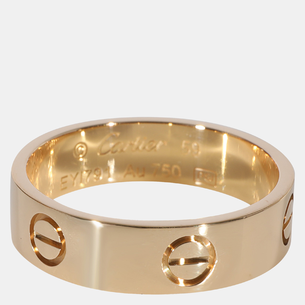 

Cartier Love Ring in 18k Yellow Gold Ring Size EU  - US 8.75
