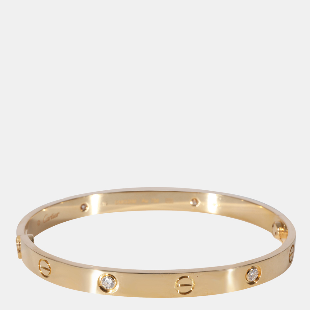 

Cartier Love Diamond Bracelet in 18k Yellow Gold 0.42 CTW