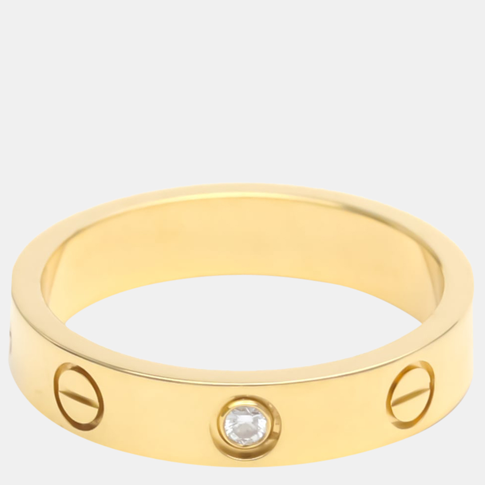 

Cartier Love 18K Rose Gold Diamond Ring EU 51