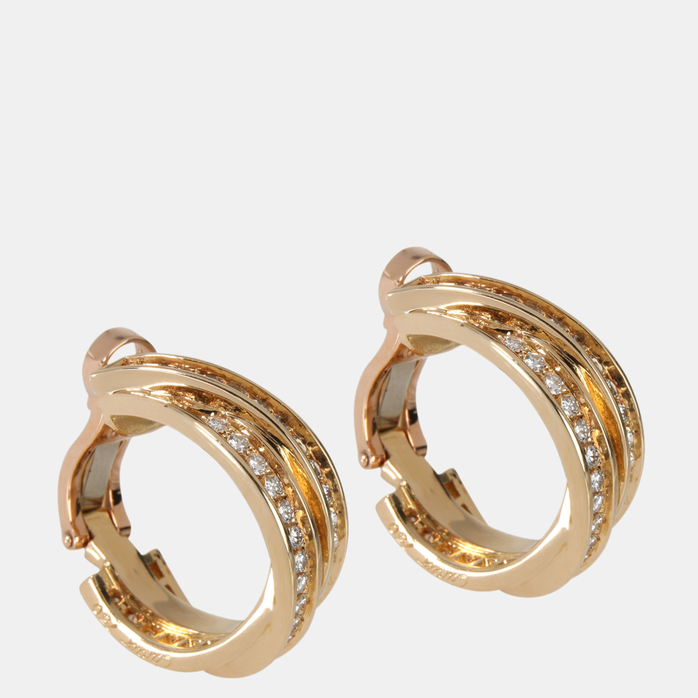 

Cartier Trinity Diamond Earrings in 18kt Yellow Gold 1.8 CTW