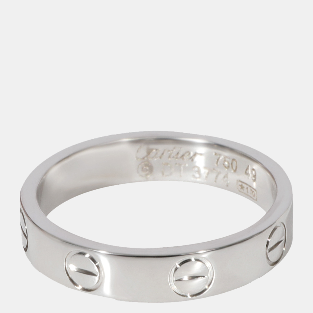 

Cartier Love Wedding Band in 18k White Gold Ring Size US 4.75